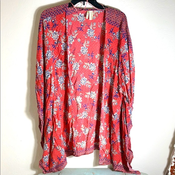 Floral Kimono Swim Cover Up - Picture 1 of 3